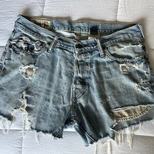 Abercrombie & Fitch Ripped Jean Shorts Size 33